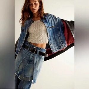 We The Free Bare with Me Denim Skirt